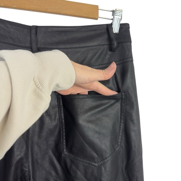 Zara High-Waisted Faux Leather Balloon Barrel Leg Trouser Pants Black 2969/246 M - Picture 11 of 16